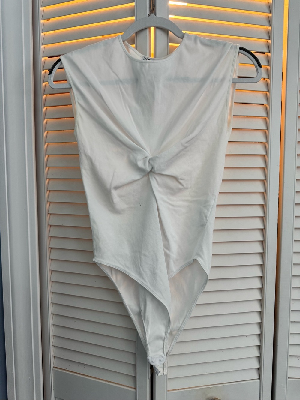 Zara White Knot Bodysuit